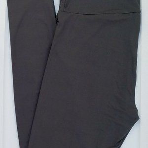 TC LuLaRoe Tall & Curvy Leggings Versatile Solid Dark Gray NWT